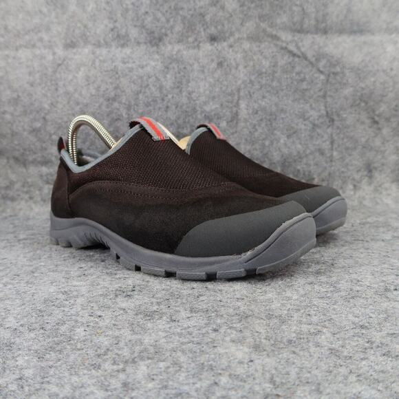 Lands End Shoe Kids 4 Slip On Moc Casual Leather Active Comfort Brown Clog Youth - Picture 1 of 12